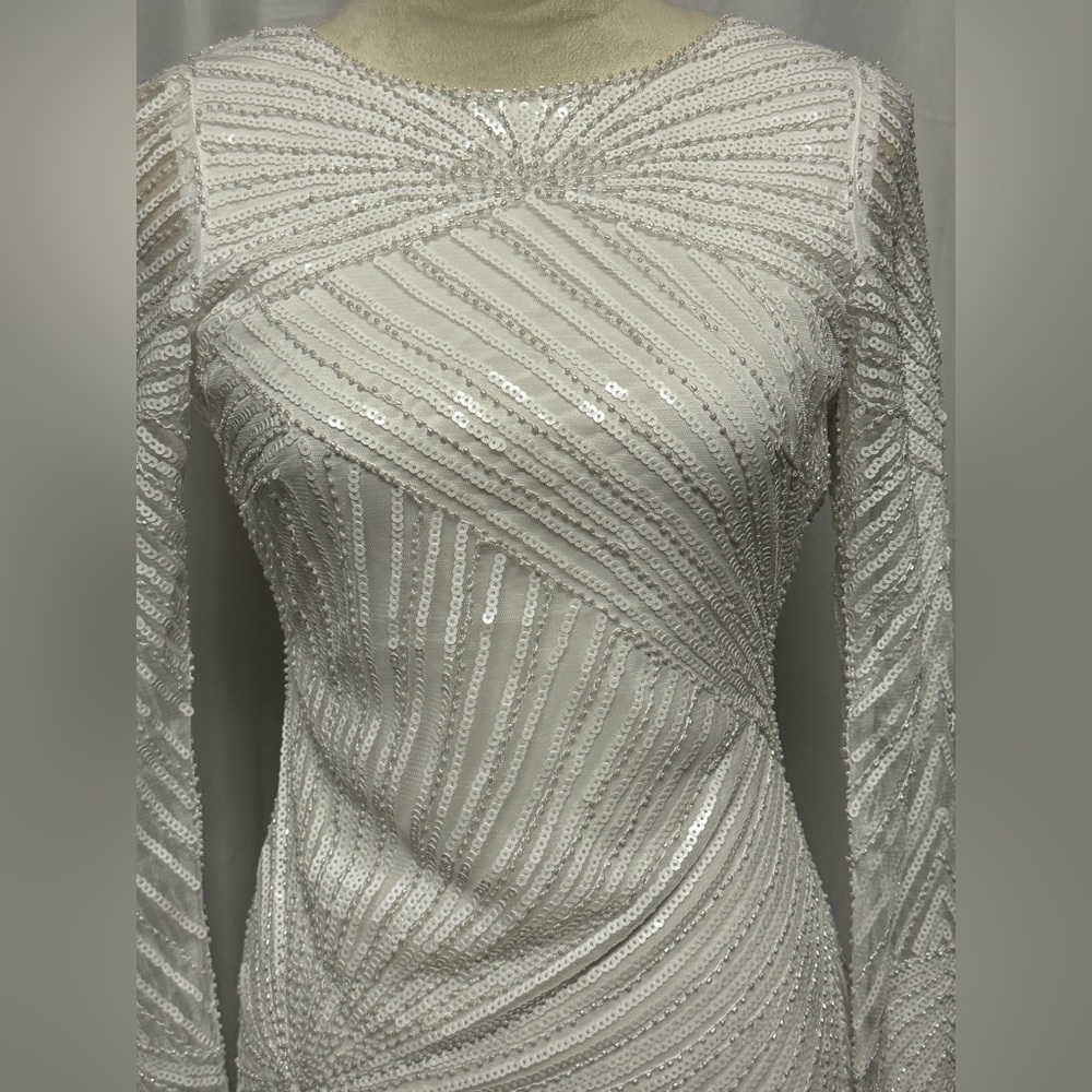 NWT Lulus White Sequin Fringe Mini Dress! - Picture 6 of 14